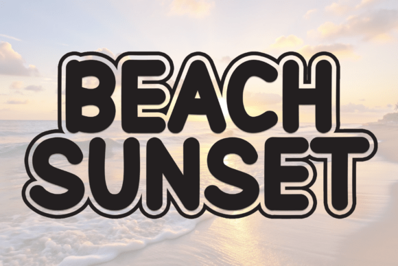 Beach Sunset: The Display Font with a Playful, Sunny Vibe
