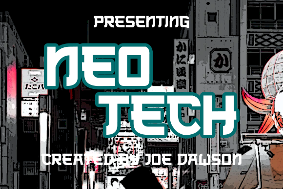 Neo Tech: A Modern Typeface for Bold, Asian-Inspired Design
